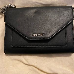Nine West black mini purse 7 inch wide 5 inch long